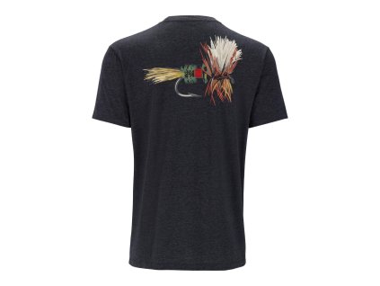 Simms Tričko Let It Fly T-Shirt Charcoal Heather (Velikost XXL)