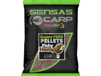 Sensas Pelety Super Feed Fishy Hemp 650g (Hmotnost 650g, Průměr 2mm)