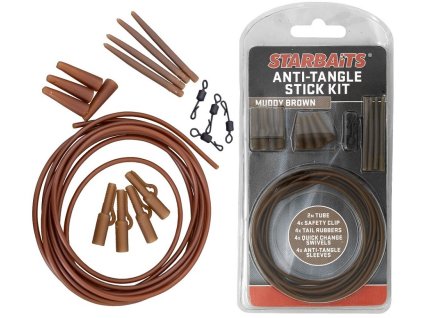  Starbaits Set na Tvorbu Pevné Montáže Anti Tangle Stick Kit  (Barva Hnědá)