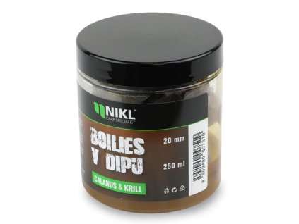 nikl boilies v dipu calanus krill 250 ml