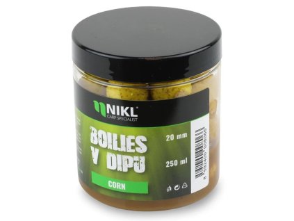 nikl boilies v dipu corn 250 ml