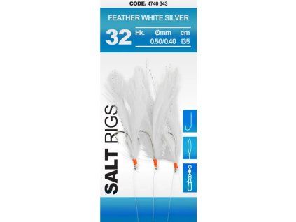 Spro Návazec 32 Salt Rig Feather White Silver  (Velikost háčku #1/0)