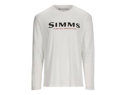 Simms Tričko Simms Logo Shirt LS White