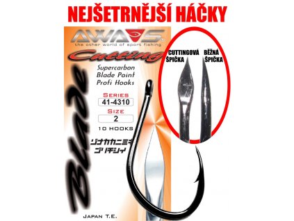 Awas Háčky Cutting Blade 4310 Black Nickel 10ks