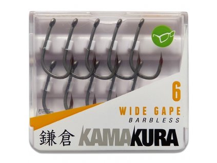 Korda Háčky Kamakura Wide Gape Barbless 10ks