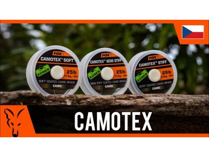 Fox Ztužená šňůrka Camotex Soft Camo 20m