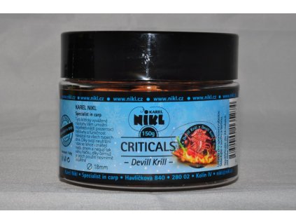 16316 6 nikl boilie criticals devill krill 150g