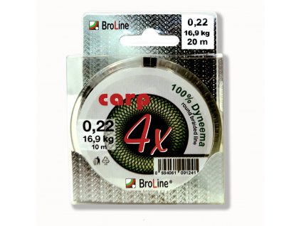 Broline Šnůra Carp braid blister (zelený uzel) 0,45mm 36kg 20m