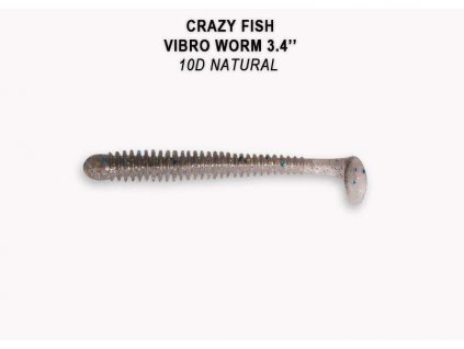 Crazy Fish Gumová Nástraha Vibro Worm 8,5cm 5 Ks