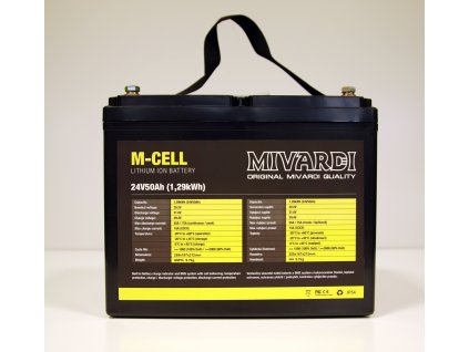 Mivardi Lithiová baterie M-CELL 24V 50Ah + 10A nabíječka