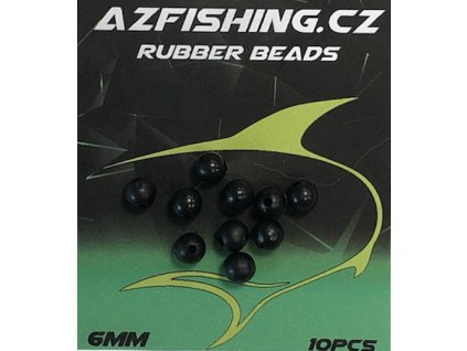AzFishing Gumové Korálky Rubber Beads 10ks