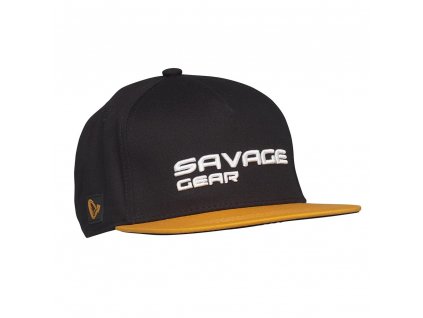 Savage Gear Kšiltovka Flat Peak 3D Logo Cap Black Ink