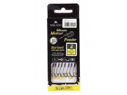 Mikado Návazec Method Feeder 10 cm s Gumičkou 8ks (Průměr 0,14mm, Velikost háčku #8)