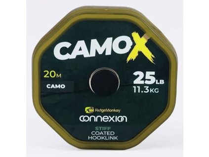 ridgemonkey navazcova snurka connexion camox stiff coated hooklink 20 m
