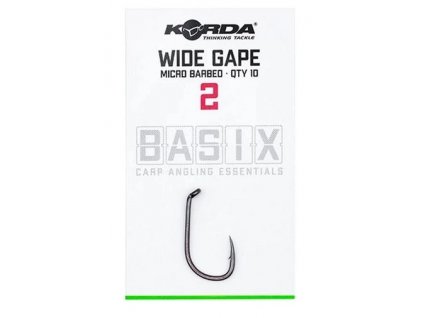 10ks hacek korda basix wide gape hooks barbed 1325130