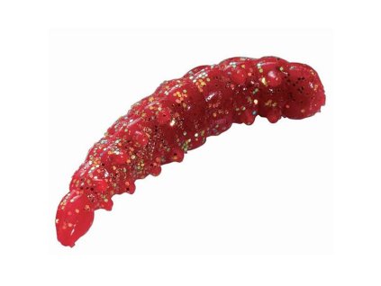 Berkley Vosí Larva Naturel Bait Worm Glitter Červená 3,5cm 55ks