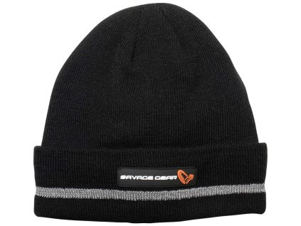 Savage Gear Čepice Refles Beanie One Size Black Reflex