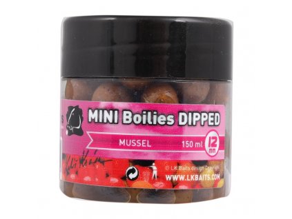 LK Baits MINI Boilies v dipu Mussel - 12mm 150ml