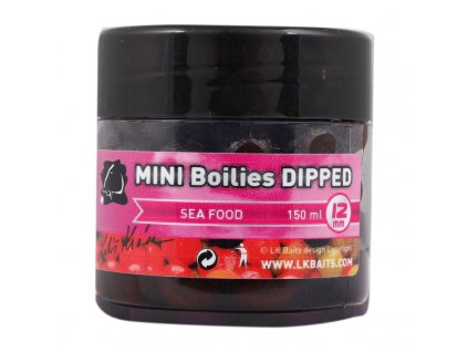 LK Baits MINI Boilies v dipu Sea Food - 12mm 150ml