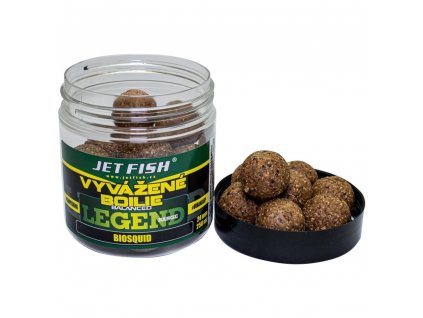 Jet Fish Vyvážené Boilie Legend Range BioSquid 250ml