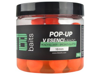 TB Baits Plovoucí Boilie Pop-Up Orange Peach Liver + NHDC 65 g 16mm