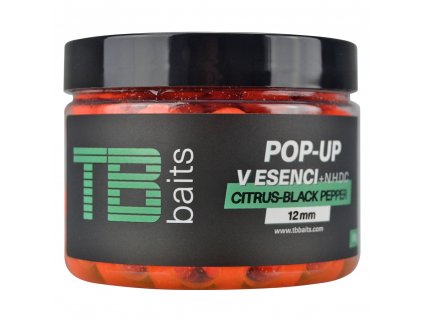 TB Baits Plovoucí Boilie Pop-Up Citrus - Black pepper + NHDC 65g