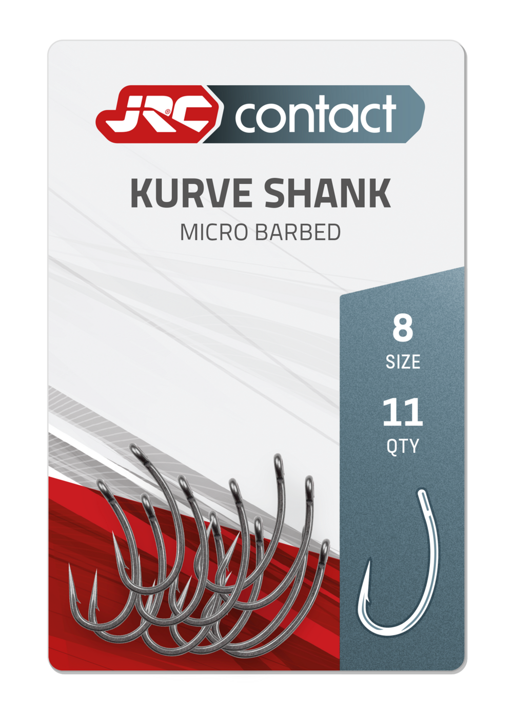 JRC Háčky Kurve Shank Carp Hooks 11ks Počet kusů: 11ks, Velikost háčku: #8
