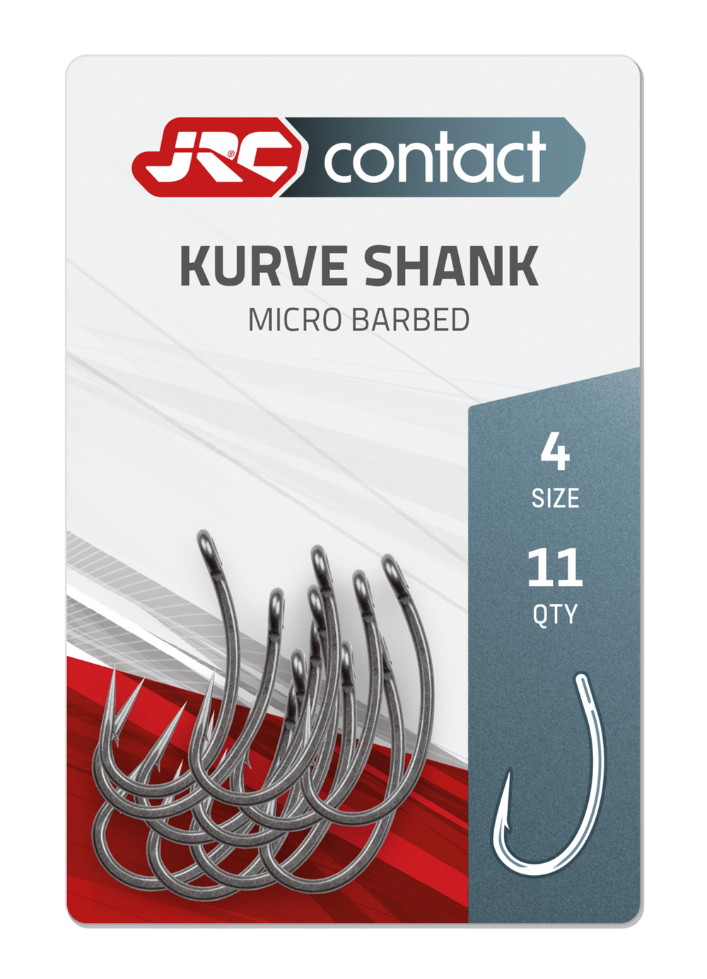 JRC Háčky Kurve Shank Carp Hooks 11ks Počet kusů: 11ks, Velikost háčku: #4