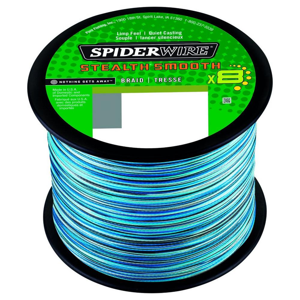 SpiderWire Pletená Šňůra Stealth Smooth 8 x8 PE Braid Blue Camo Nosnost: 10,3kg, Průměr: 0,11mm