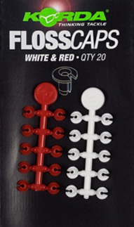 Korda Zarážky Floss Caps 20ks Varianta: White Red
