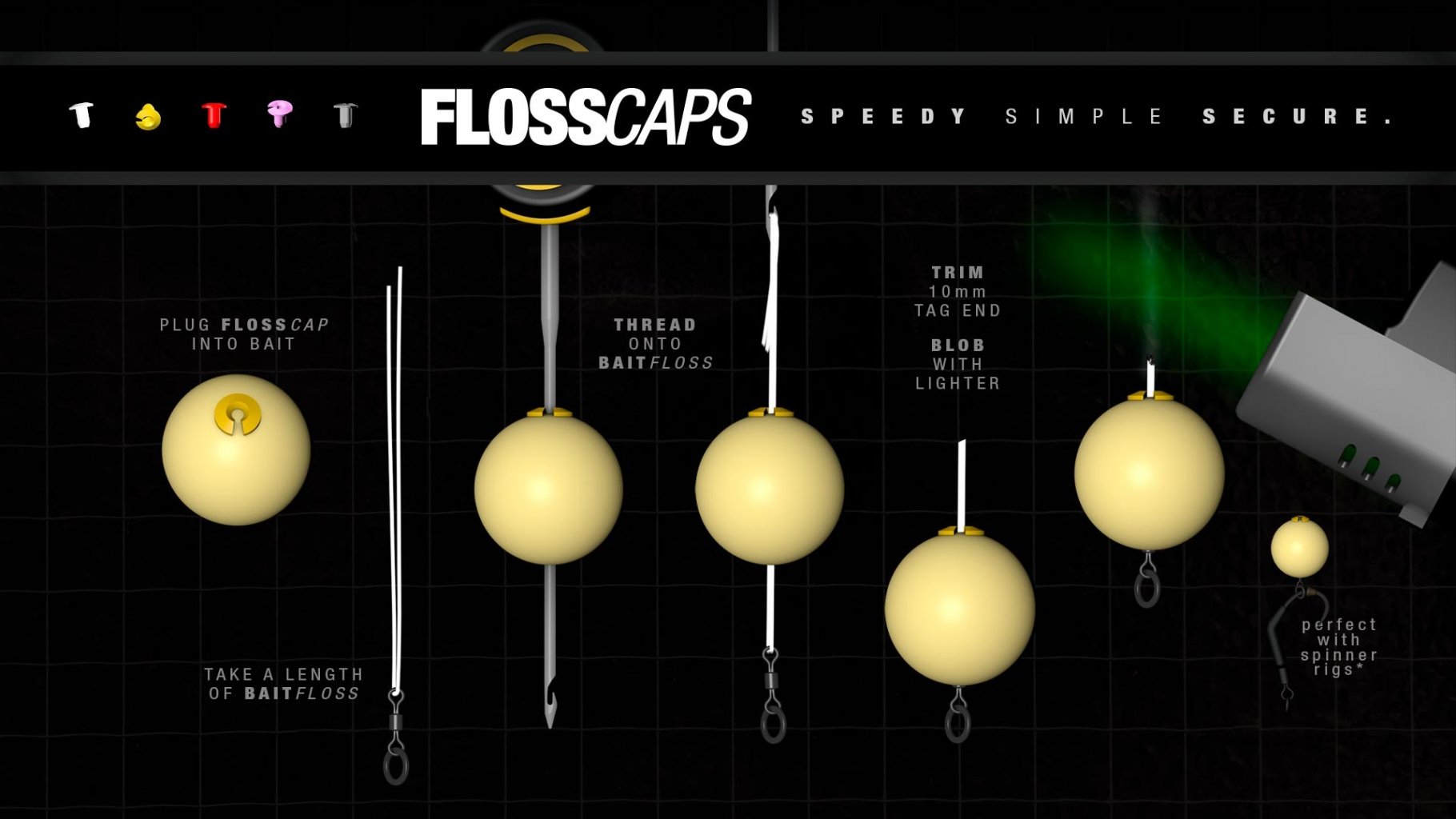 Korda Zarážky Floss Caps 20ks Varianta: Clear (obrázek 8)
