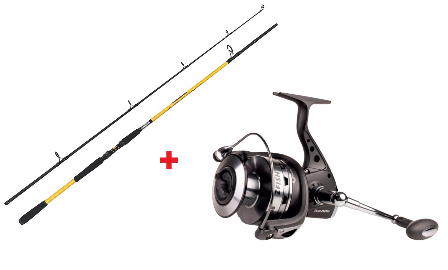Zfish Prut Combo Kodiak 2,4m 100-250g 2-díl + Naviják Zeus ZX8000
