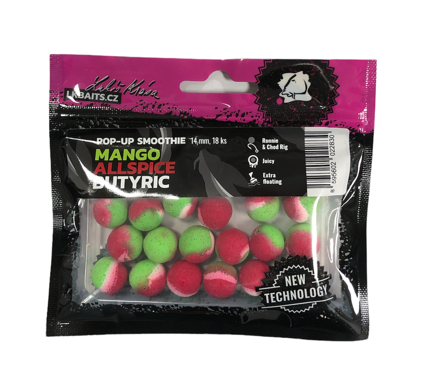 LK Baits Pop Smoothie Počet kusů: 18ks, Průměr: 14mm, Příchuť: Butyric/Nuts/Creme - Obrázek 2