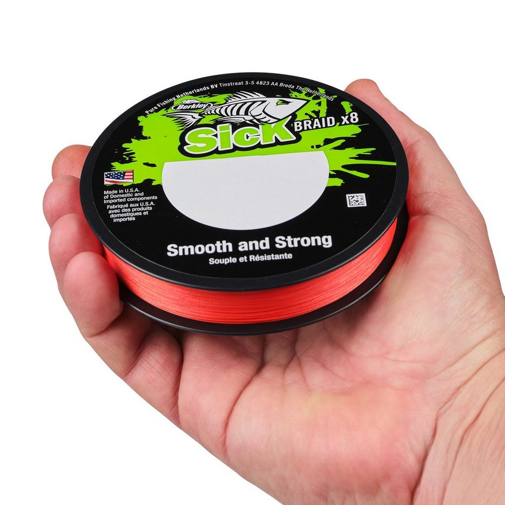 Berkley Pletená Šňůra Sick Braid Red 1m Nosnost: 16,5kg, Průměr: 0,14mm - Obrázek 2