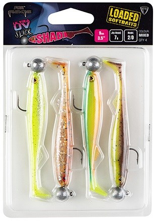 Fox Rage Gumová Nástraha Slick Shad 4 Mixed UV Color Pack Loaded Délka: 7cm, Hmotnost: 5g, Počet kusů: 4ks