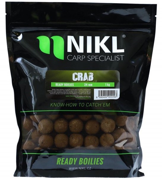 Levně Nikl Ready Boilies Crab Hmotnost: 1kg, Průměr: 18mm
