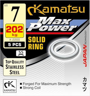 Kamatsu Kroužky Max Power Solid Ring SS 5 ks Nosnost: 202kg, Průměr: 7mm