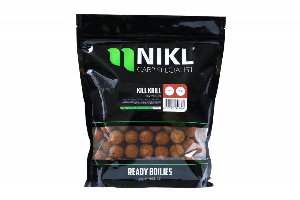 Levně Nikl Boilie Ready Kill Krill Hmotnost: 1kg, Průměr: 15mm