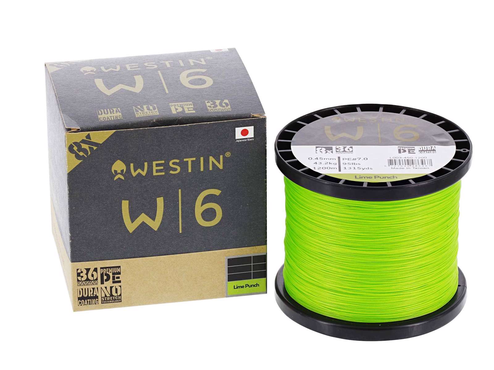 Westin Pletená Šňůra W6 8 Braid Lime Punch Nosnost: 6,8kg, Průměr: 0,148mm