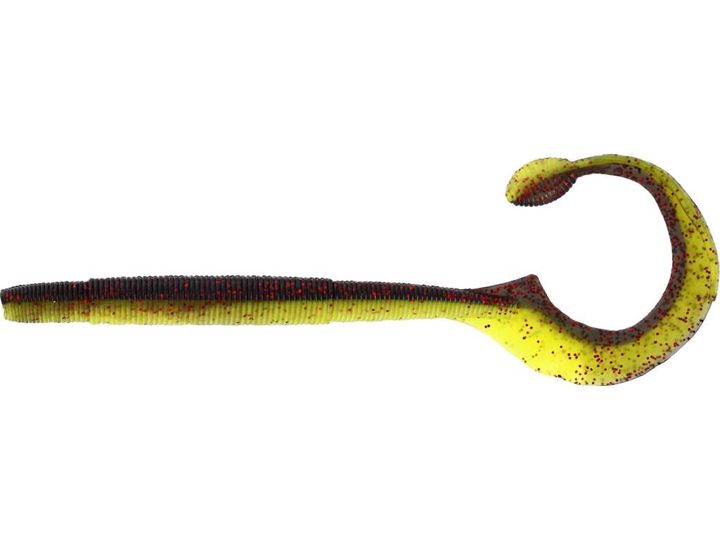 Westin Gumová Nástraha Ned Worm Curl Black Chartreuse Délka: 12cm, Počet kusů: 5ks