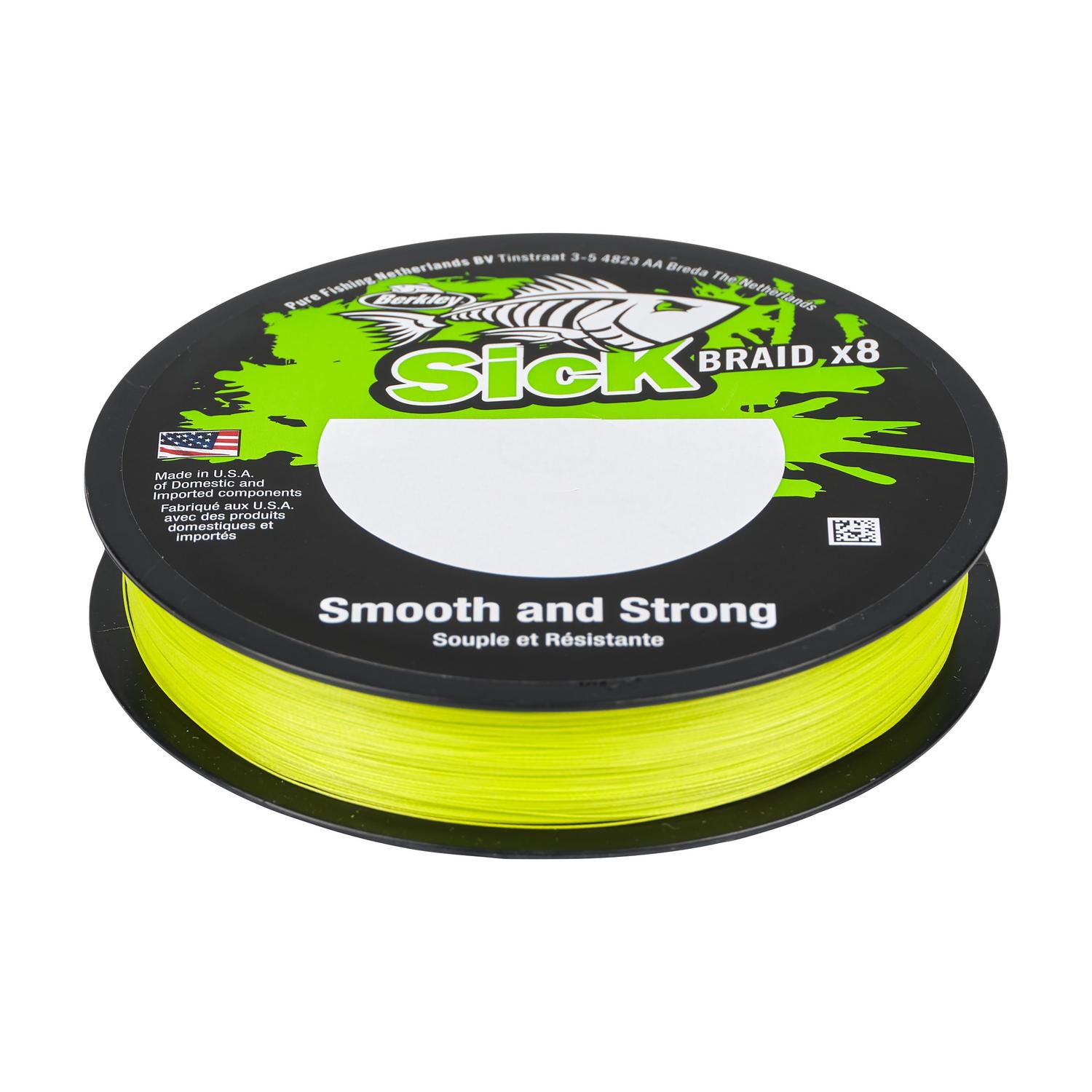 Berkley Pletená Šňůra Sick Braid Hi-Vis Yellow 1m Nosnost: 11,2kg, Průměr: 0,12mm - Obrázek 2