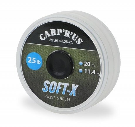 Carp ´R´ Us Carp´R´Us Návazcová Šňůrka Soft-X Olive Green 20 m Nosnost: 45lb