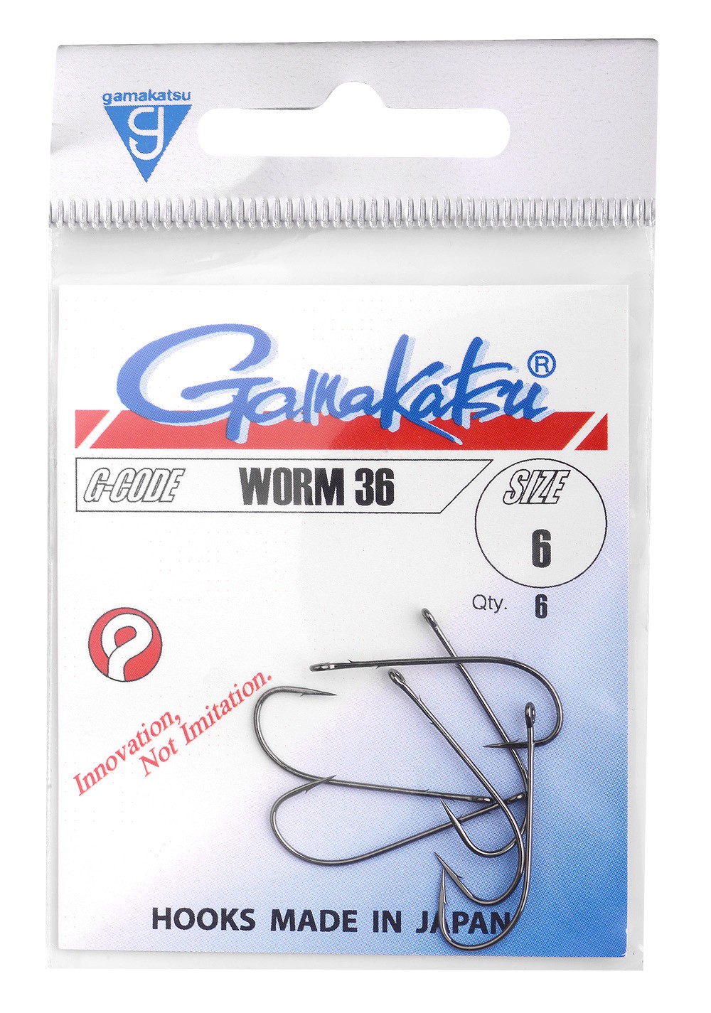 Gamakatsu Háček Worm 36 Velikost háčku: #1/0