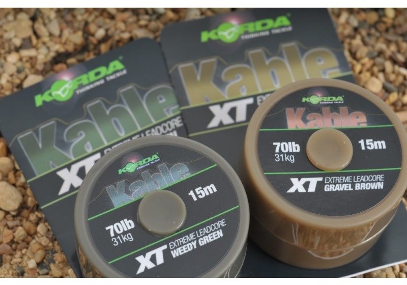 Korda Olověná Šňůra Kable XT Extreme Leadcore 70 lb 31 kg 15 m Varianta: Gravel Brown (obrázek 3)
