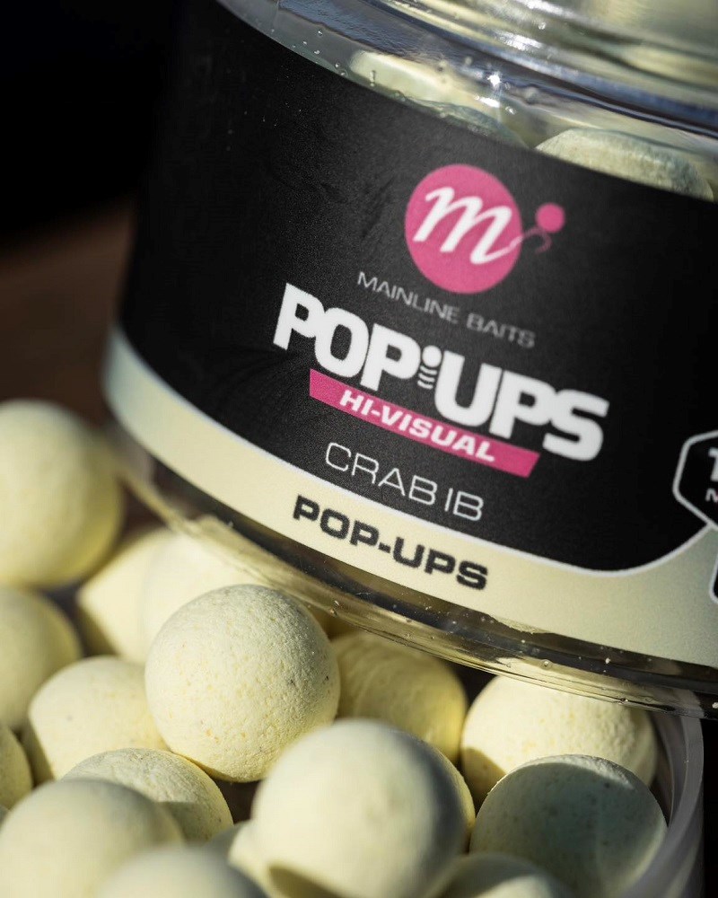 Mainline Plovoucí Boilie High Visual Mini Pop Ups Crab IB Průměr: 15mm, Objem: 250ml (obrázek 3)