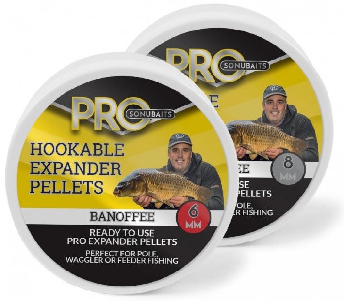 Sonubaits Pelety Pro Hookable Expander Pellets 100g Hmotnost: 100g, Průměr: 8mm, Příchuť: Banoffee
