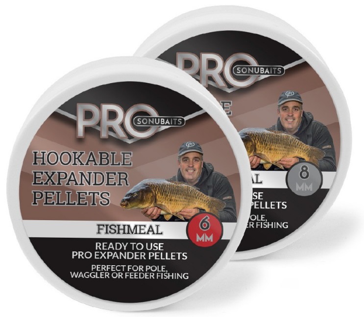 Sonubaits Pelety Pro Hookable Expander Pellets 100g Hmotnost: 100g, Průměr: 8mm, Příchuť: Fishmeal