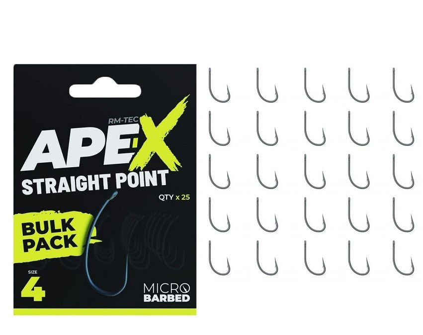 RidgeMonkey Háčky Ape-X Straight Point Bulk Pack 25ks Velikost háčku: #6