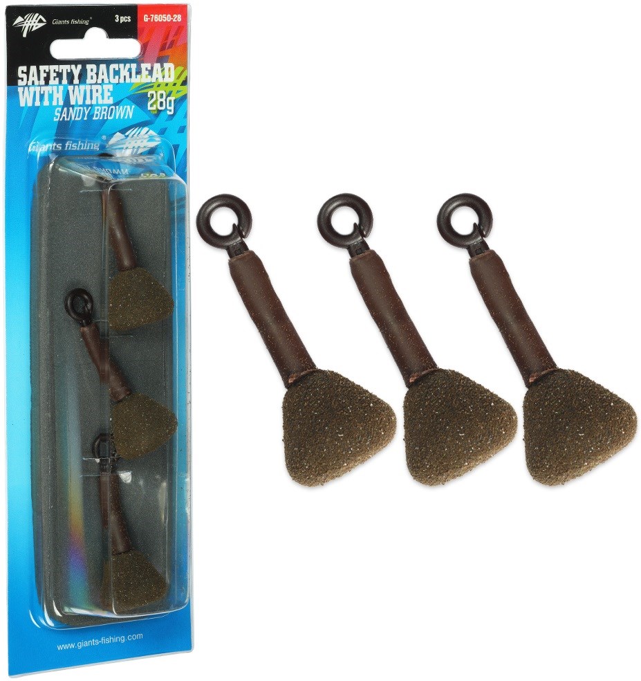Giants Fishing Zátěž Safety Backlead With Wire Sandy Brown 3 ks Gramáž: 42g (1.5 oz) - Obrázek 2