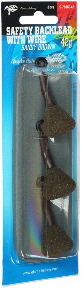 Giants Fishing Zátěž Safety Backlead With Wire Sandy Brown 3 ks Gramáž: 42g (1.5 oz) - Obrázek 3